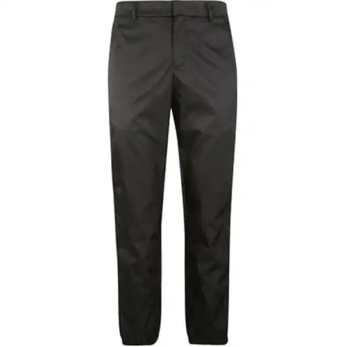 PRADA Casual Pants Men's Black Moderate Straight Fit Pants