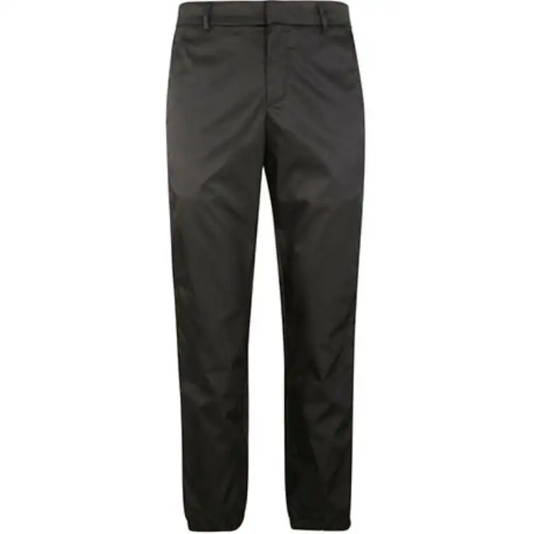 PRADA Casual Pants Men's Black Moderate Straight Fit Pants