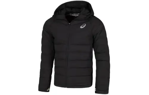 ASICS Down Jackets Men's Black Hooded Moderate Other