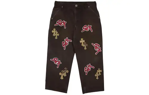Chrome Hearts Jeans Unisex Dark Brown
