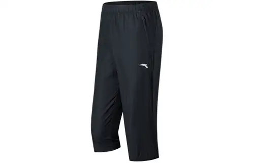 ANTA Variety Training Collection Knitted Sweatpants Men's Black Moderate Straight Fit Pants