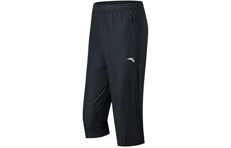 ANTA Variety Training Collection Knitted Sweatpants Men's Black Moderate Straight Fit Pants