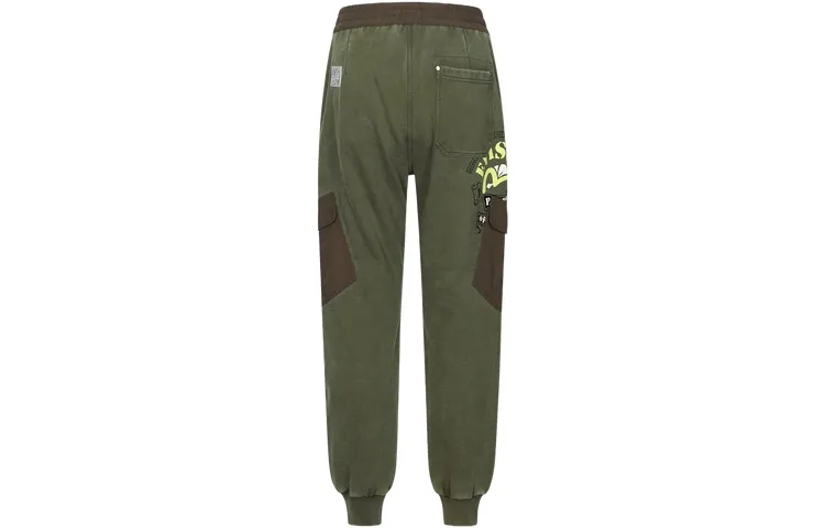 EVISU Cargo Pants Men's Light Army Green Moderate