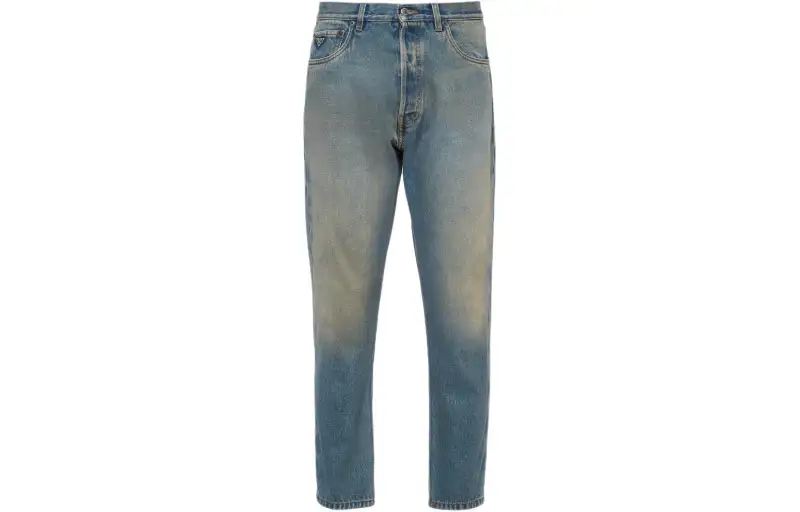 PRADA Jeans Men's Light Blue Moderate Straight Fit Pants