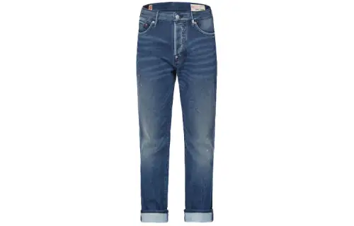 EVISU Straight Fit Pants Stretch Moderate Jeans Men's Denim Blue