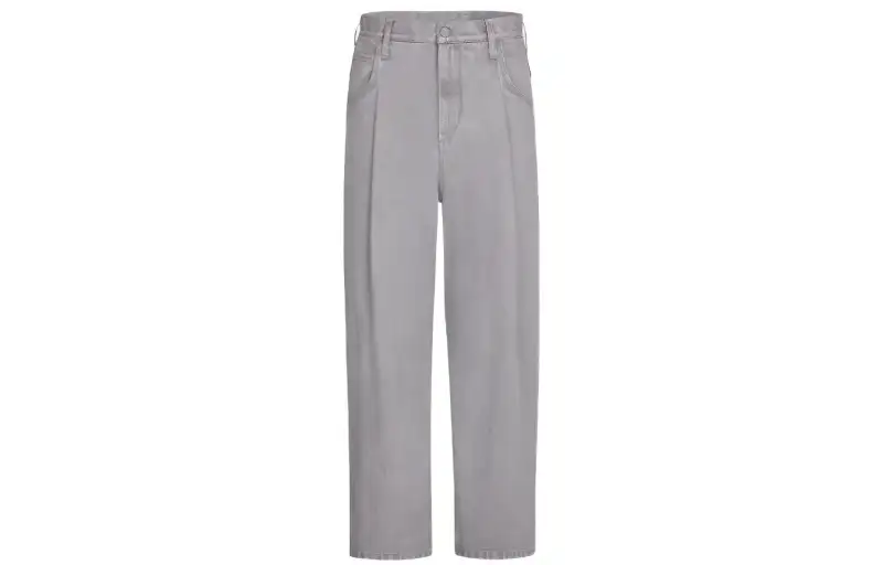 LOUIS VUITTON New Quarterly Products Of LV Jeans Men's Gray Moderate Wide Leg Pants