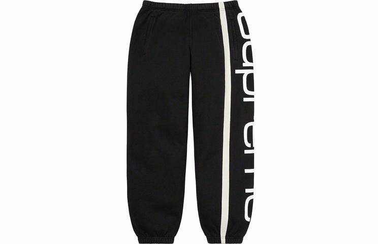 Штаны Supreme FW20 Week 13 Big Logo Paneled Sweatpant (черные) — фото 1