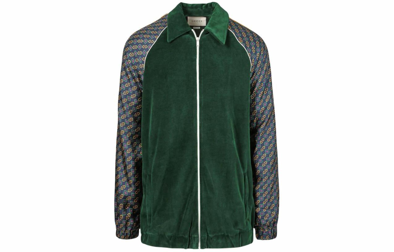 Мужская куртка Gucci Print (зеленая)