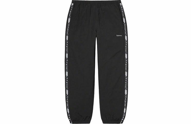 Штаны Supreme Reflective Zip Track Pant (черные) — фото 7