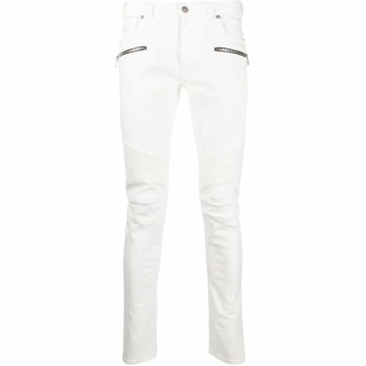 Мужские джинсы BALMAIN (белые)