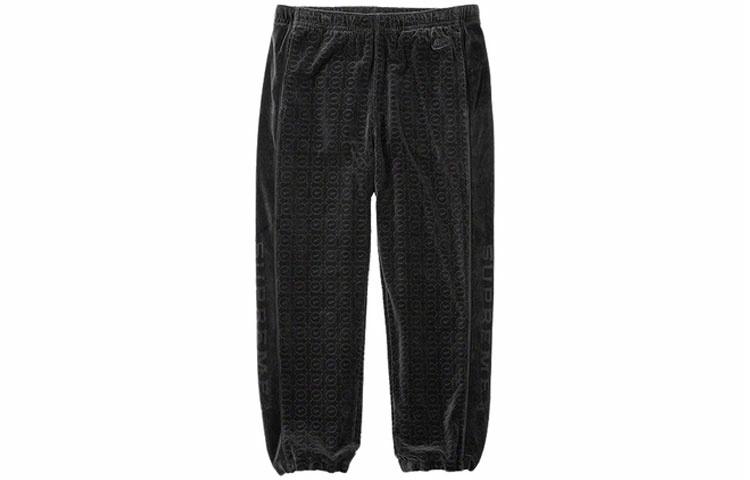 Спортивные штаны Supreme x Nike Velour Track Pant SS21 (черные) — фото 3