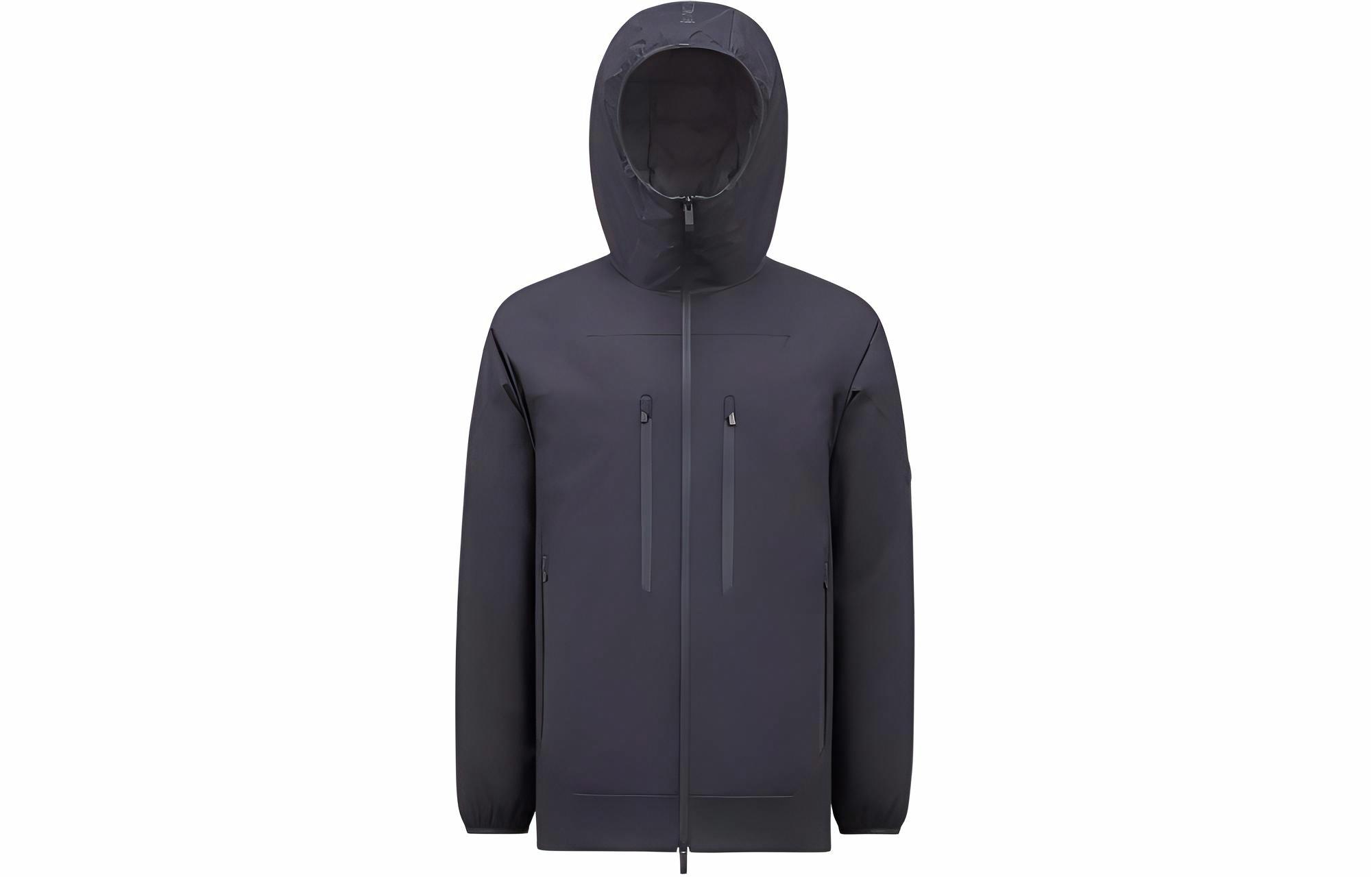 Мужская куртка Moncler Пуховик с капюшоном (черная)