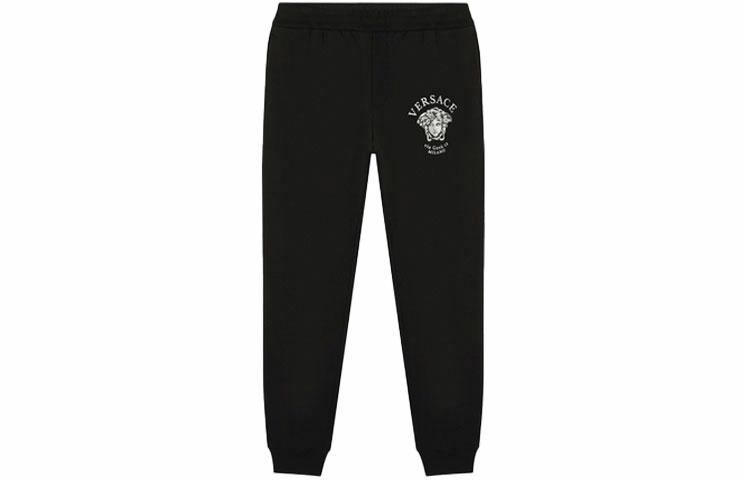 Мужские штаны Versace Logo (черные)