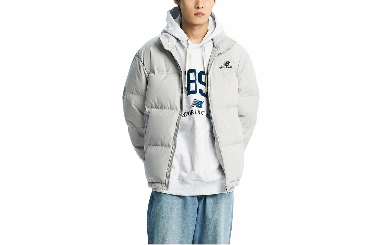 Куртка New Balance New Balance Uni Active Short Logo (светло-серая)