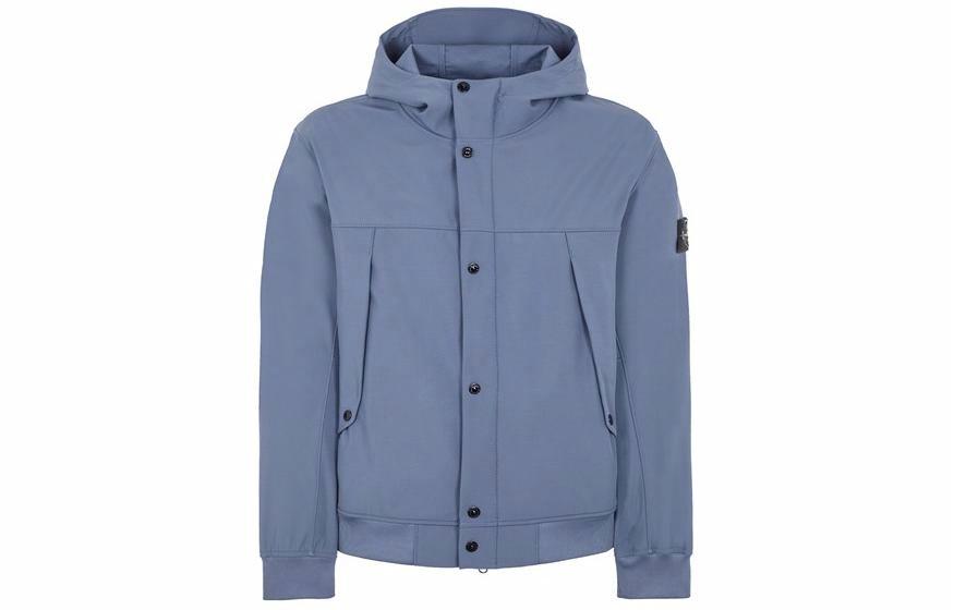 Мужская куртка STONE ISLAND SS24 SOFT SHELL (синяя)