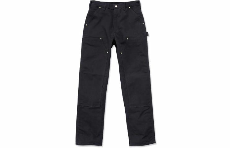 Мужские штаны Carhartt B01 DOUBLE FRONT LOOSE FIT (черные)