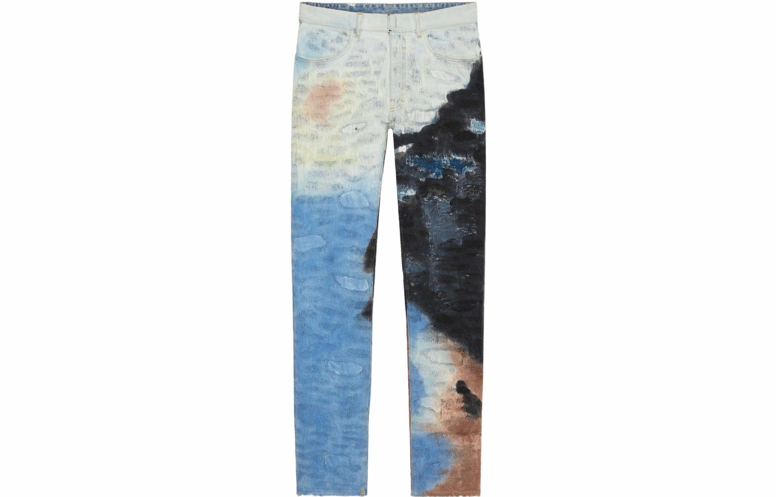 Мужские джинсы Givenchy SS22 Tie-Dye (синие)