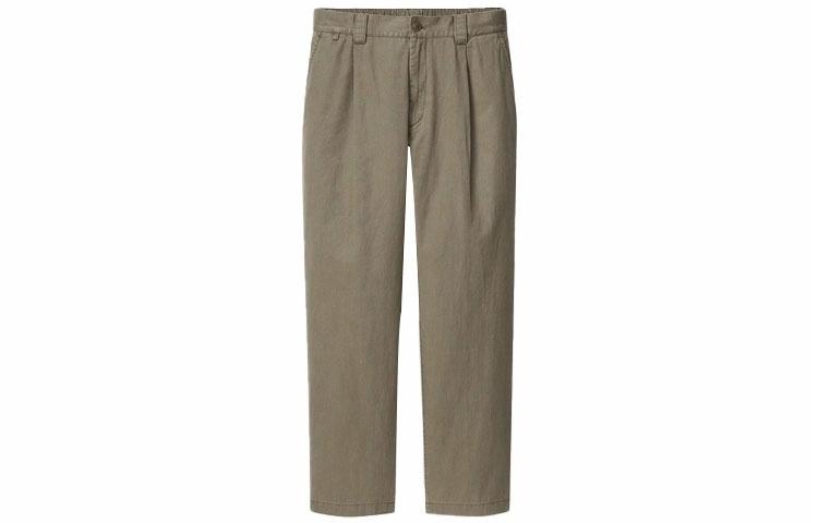 Мужские штаны UNIQLO 440285-56 (оливковые) — фото 1