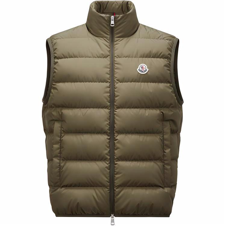 Мужской жилет Moncler Contrin Down Vest (оливковый)