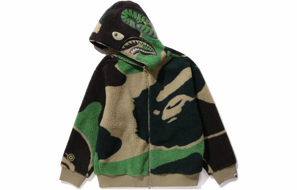 Мужская куртка A BATHING APE Mega Abc Camo Shark Boa Hoodie Jacket (разноцветная)