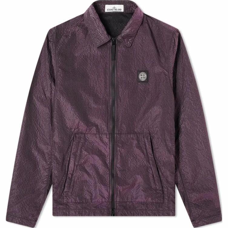 Мужская куртка Stone Island Logo (фиолетовая)