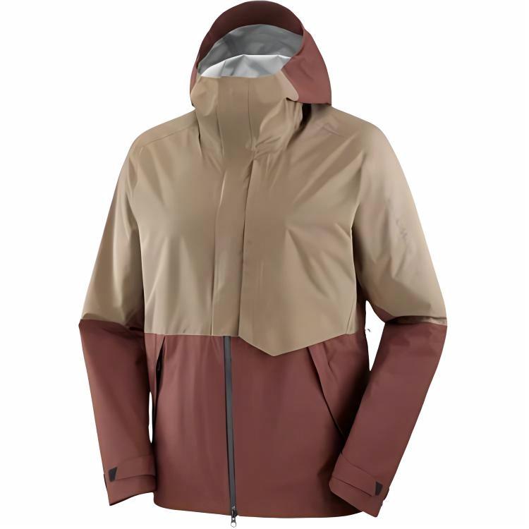 Мужская куртка Salomon OUTERPATH PRO 2.5L (бордовая)