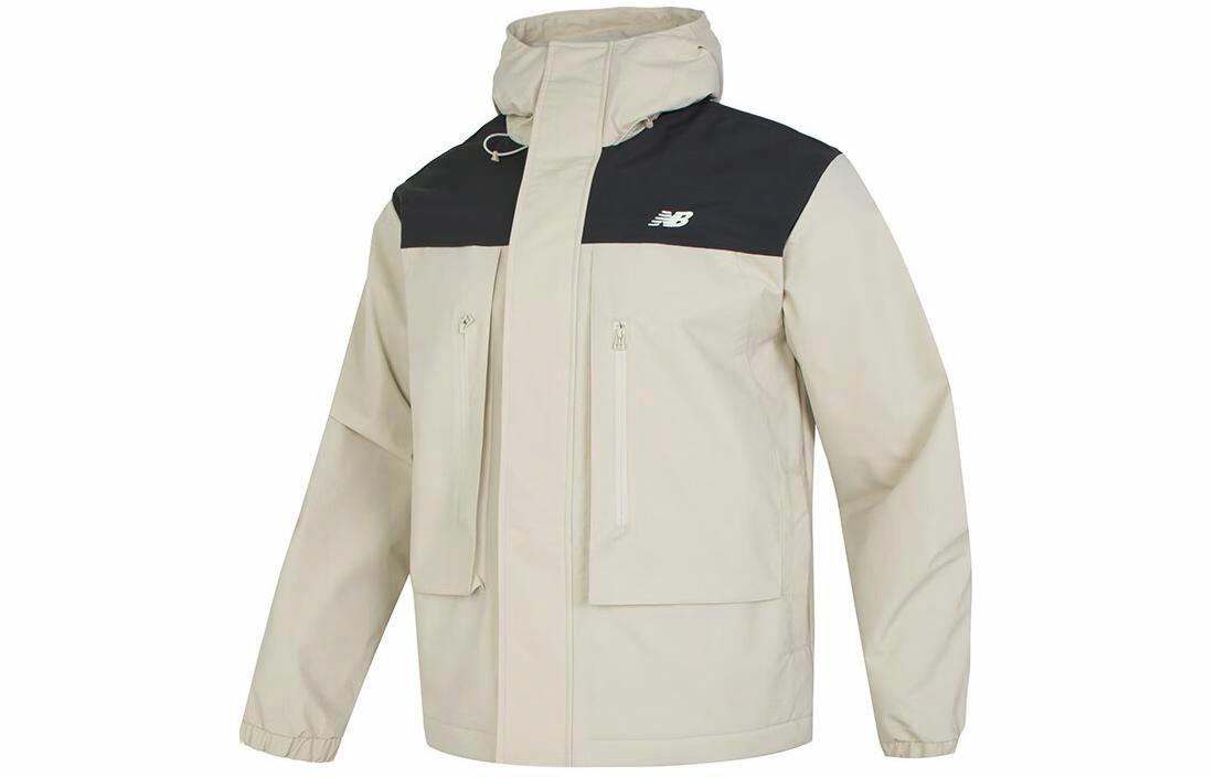 Мужская куртка New Balance Hooded Jacket (бело-серая)
