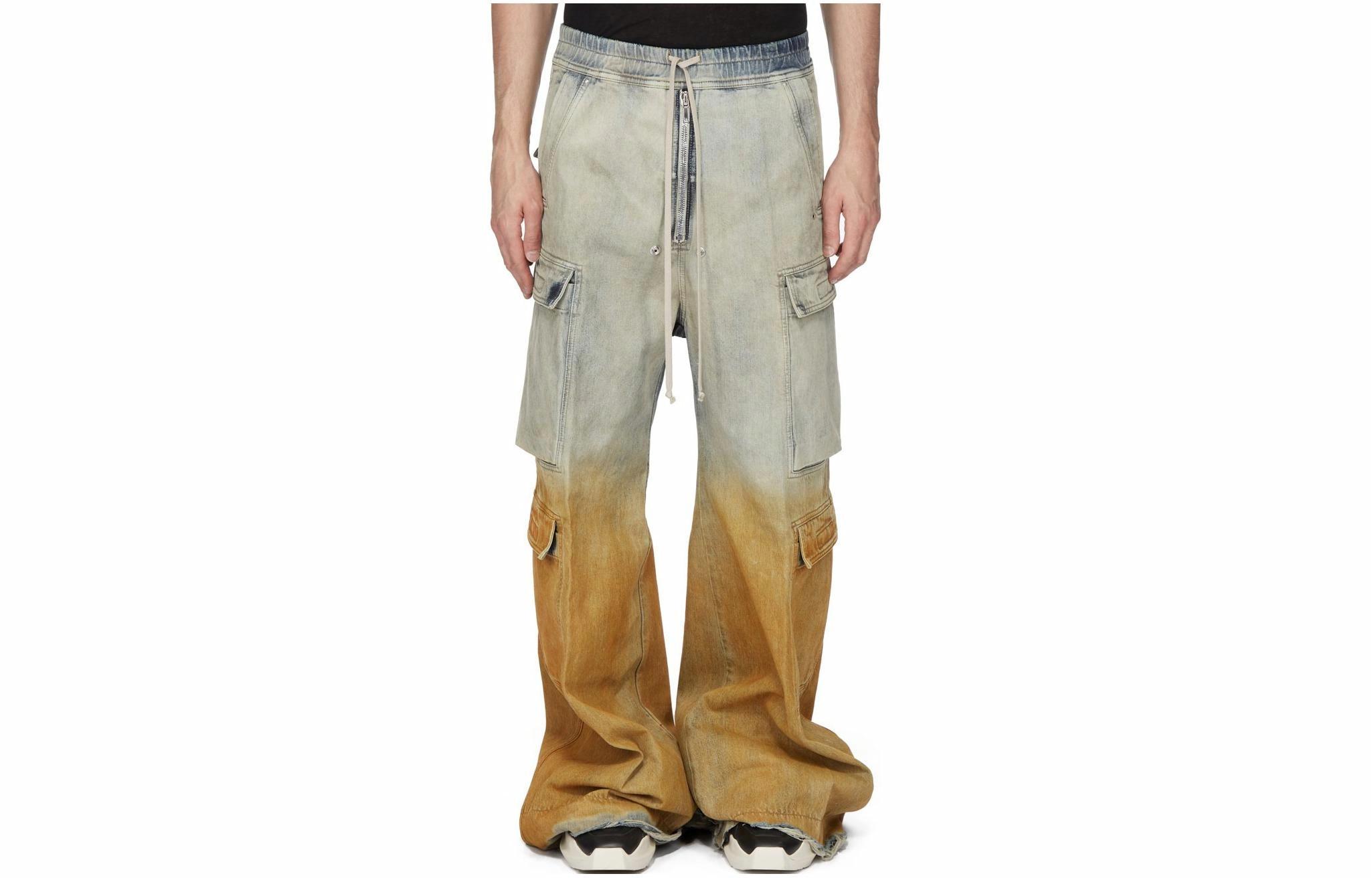 Мужские штаны Rick Rick Owens DRKSHDW SS24 (сине-оранжевые)