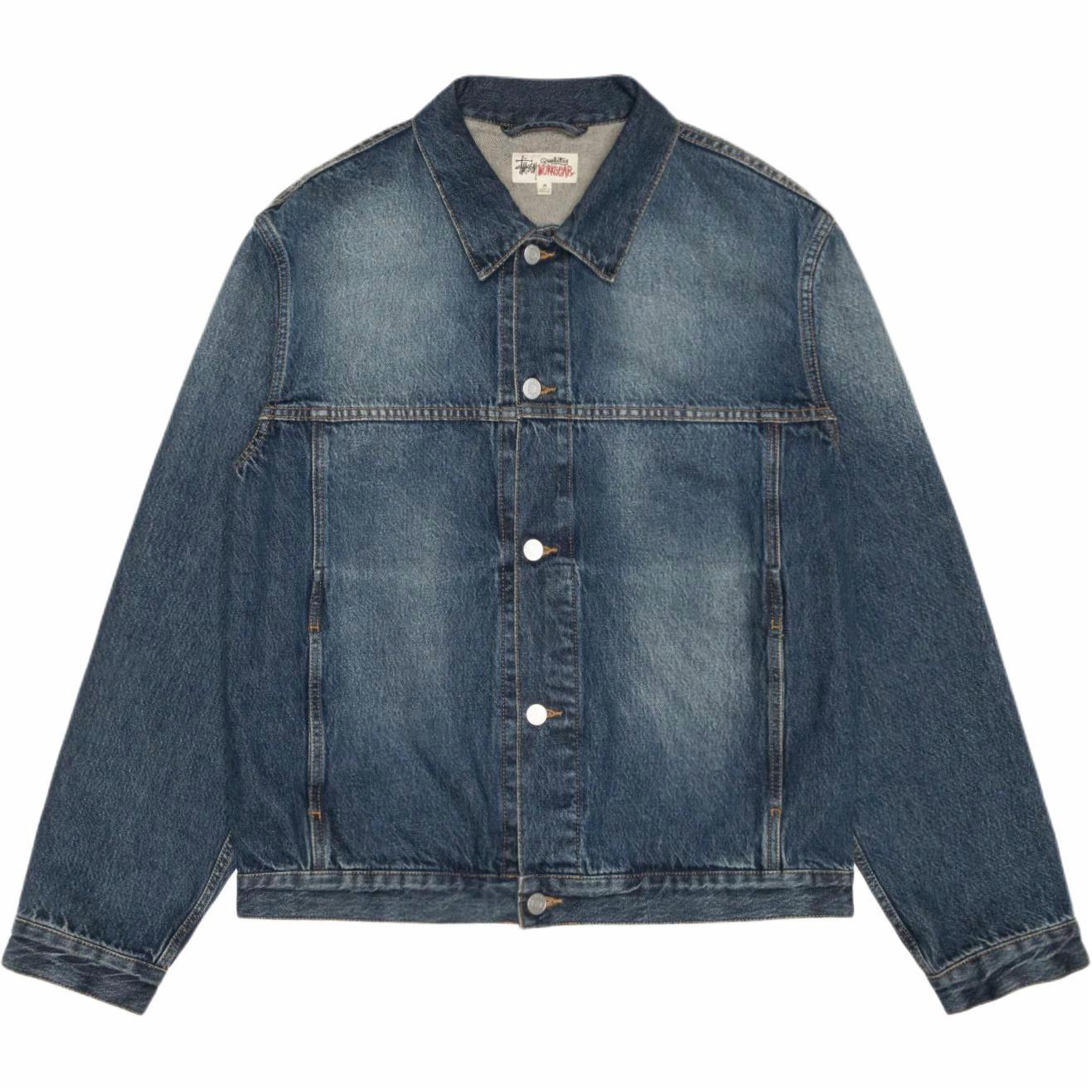 Мужская куртка Stussy TRUCKER JACKET VINTAGE DENIM (синяя)