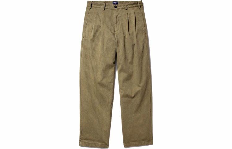 Штаны NOAH Double Pleat Herringbone Trouser (серые) — Синий — фото 3