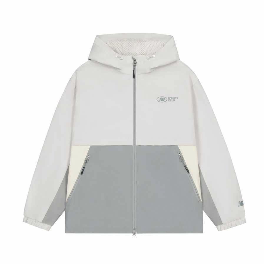 Мужская куртка New Balance куртка с капюшоном (серая)