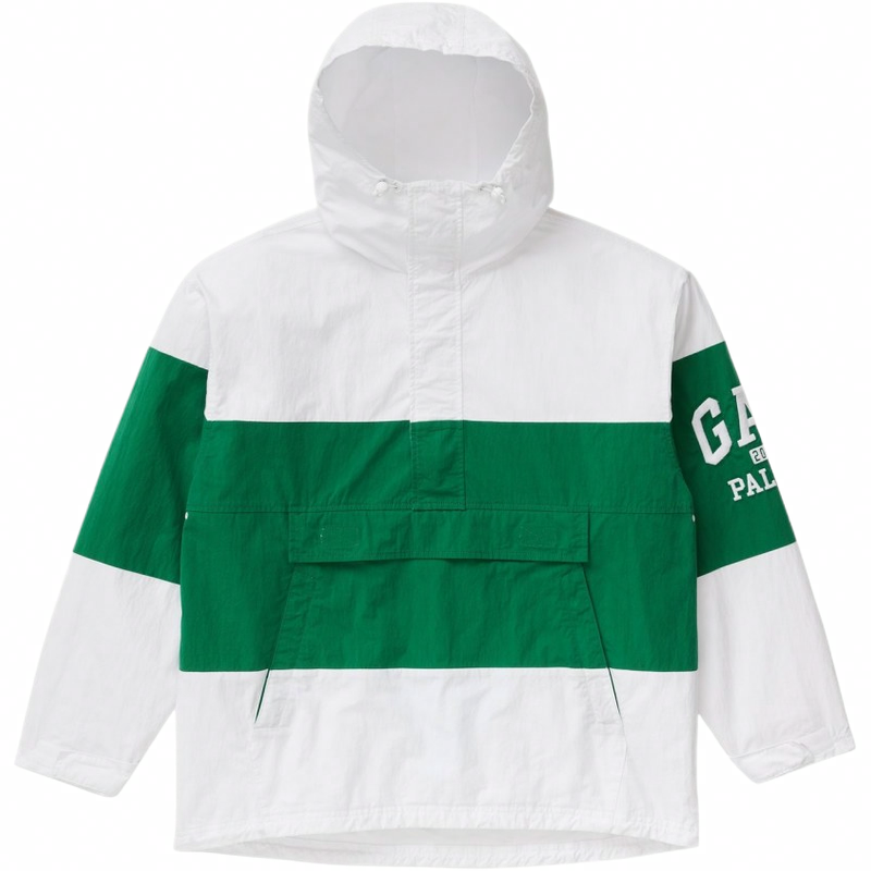 Ветровка GAP x PALACE (бело-зеленая)