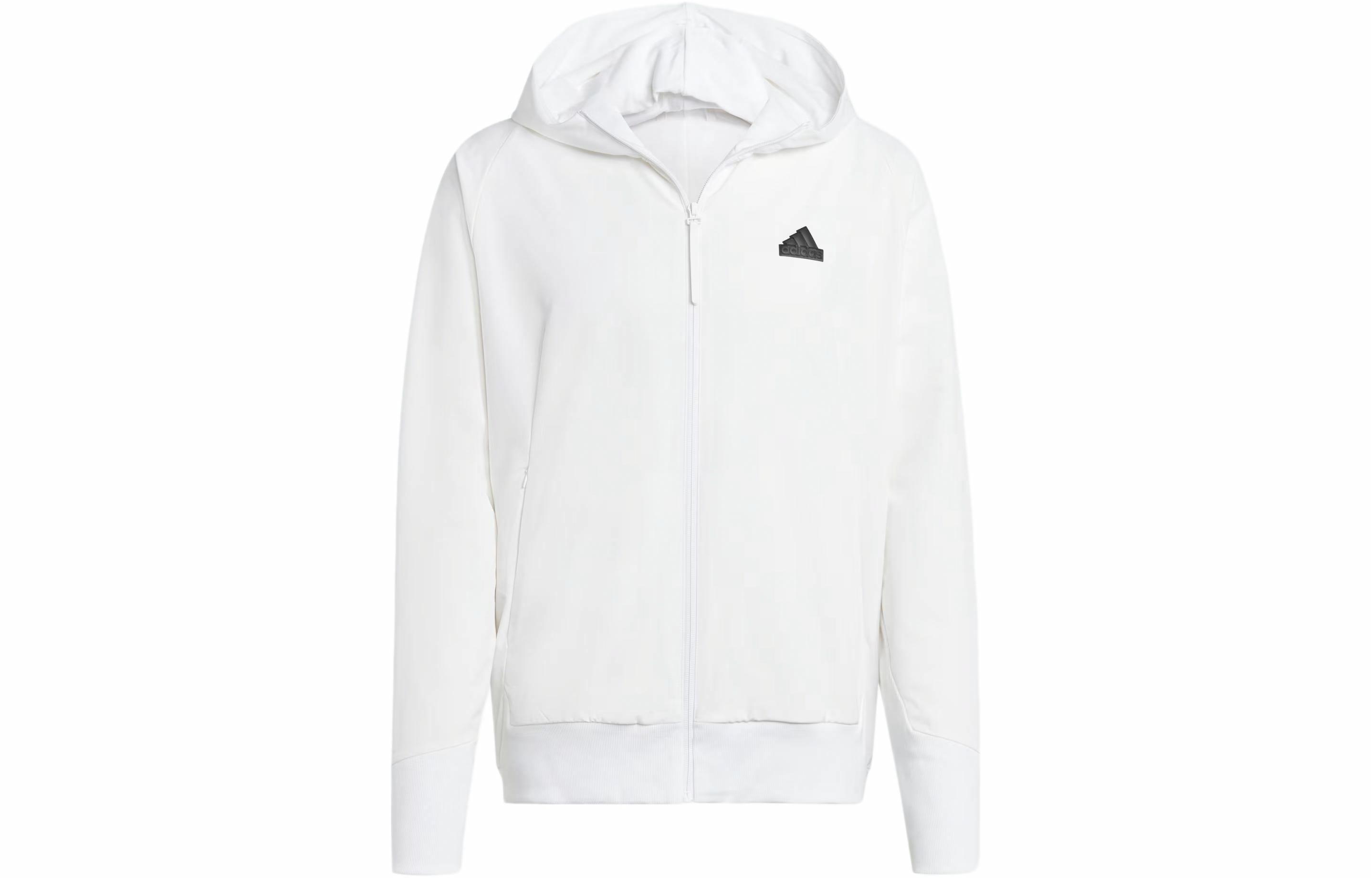 Мужское худи adidas Z.N.E. Woven Full-Zip Hooded Track Top (белое)