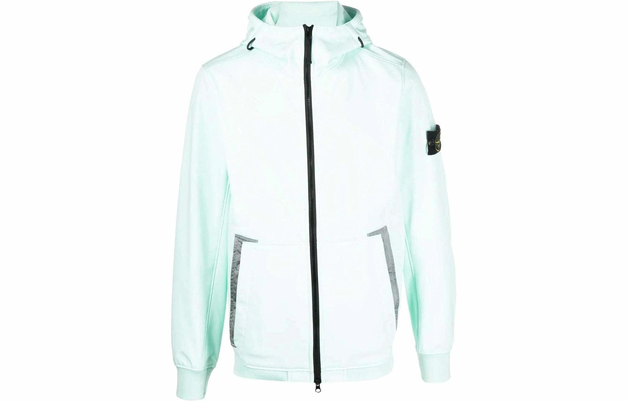 Мужская куртка STONE ISLAND LIGHT SOFT SHELL-R (бирюзовая)