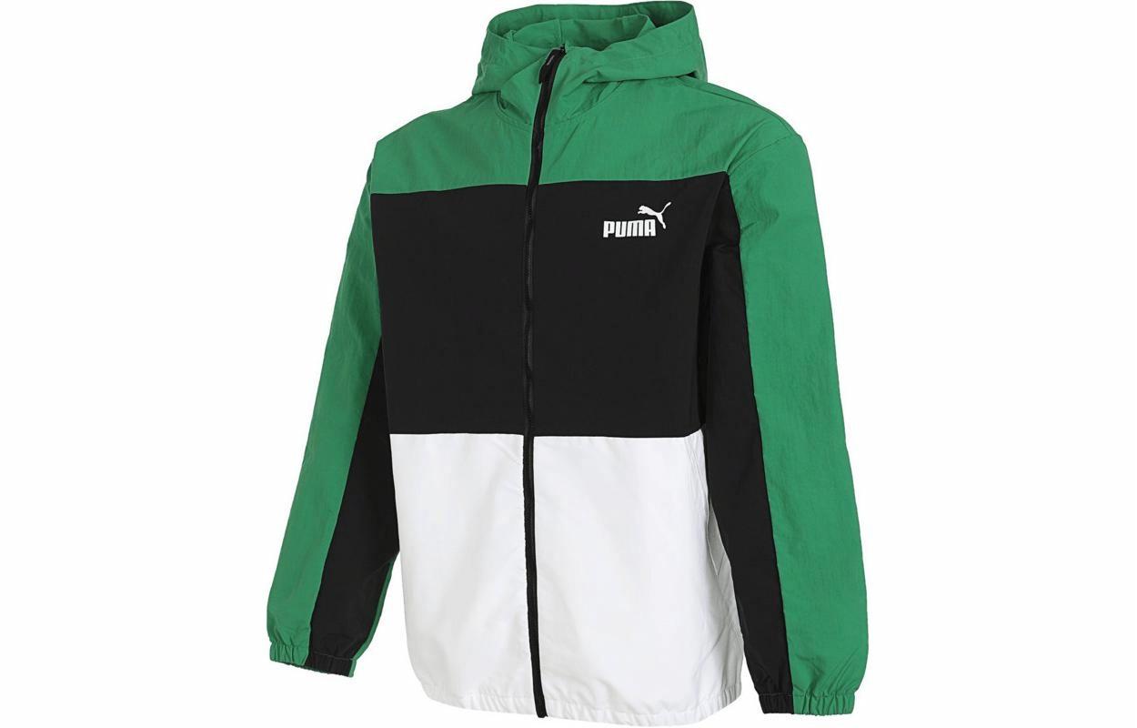 Мужская куртка PUMA Ветровка (зелено-черно-белая)