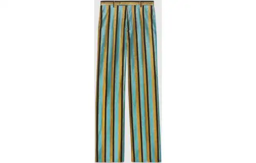 GUCCI Casual Pants Men's Blue Moderate Straight Fit Pants