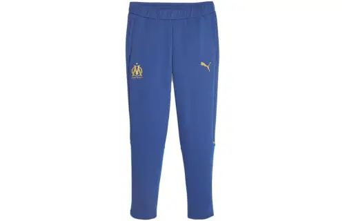 PUMA Olympique De Marseille Football Casuals Football Sweatpants Knitted Sweatpants Men's Blue