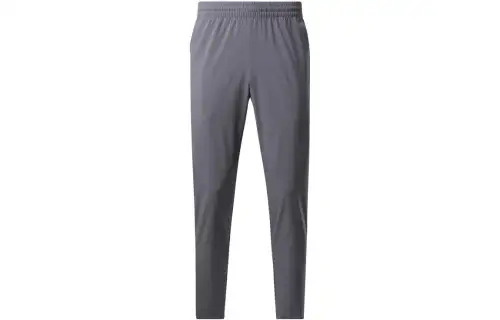 Reebok Knitted Sweatpants Men's Light Gray Black Moderate Straight Fit Pants