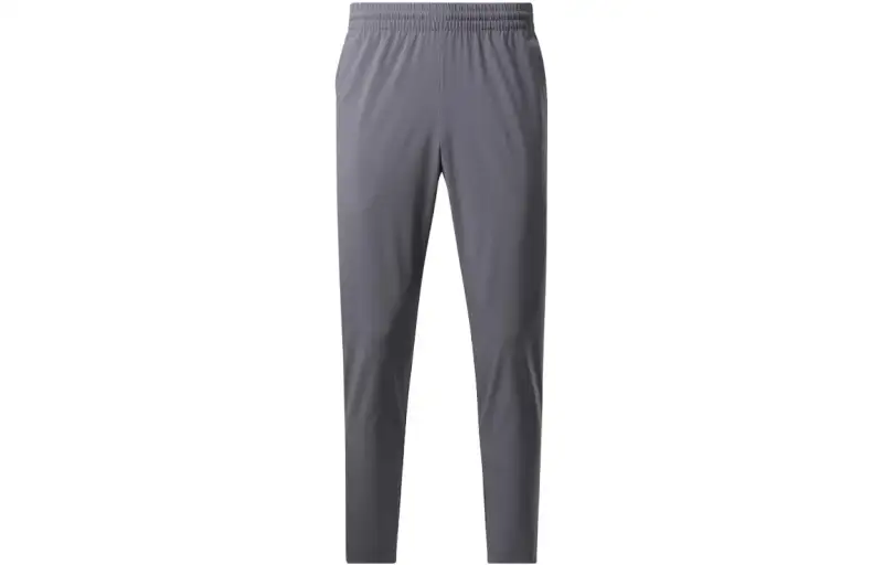 Reebok Knitted Sweatpants Men's Light Gray Black Moderate Straight Fit Pants
