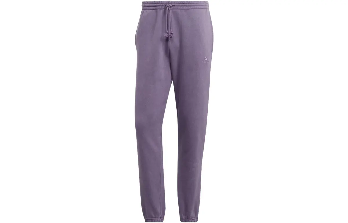 Adidas All Szn Garment Wash Pants Knitted Sweatpants Men's Dark Gray Violet