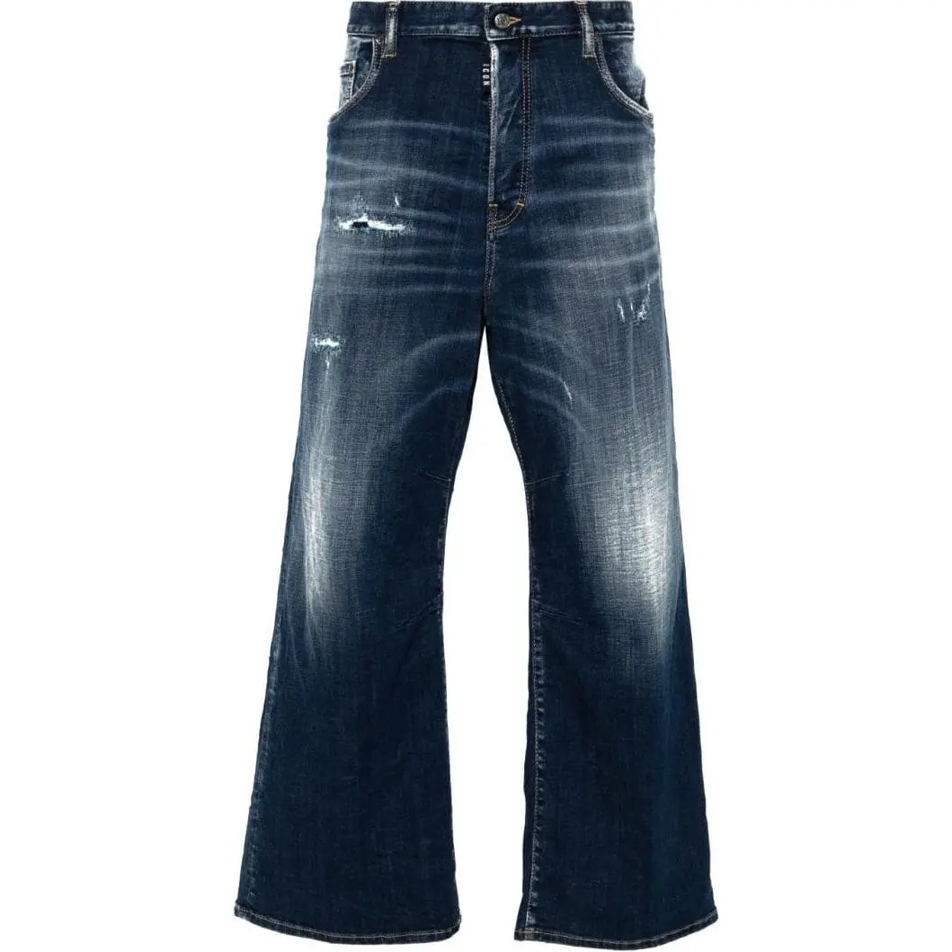 Dsquared2 Distressed Straight Leg Jeans