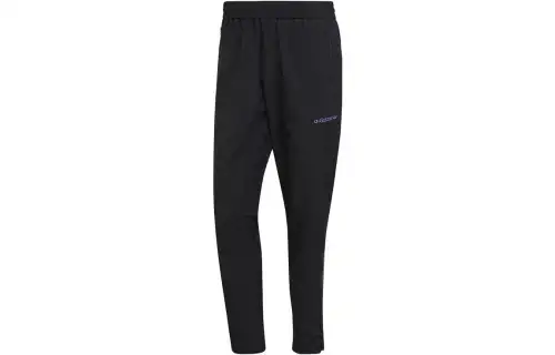 Adidas Originals Knitted Sweatpants Men's Black Moderate Straight Fit Pants
