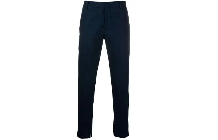 PRADA Casual Pants Men's Blue Moderate Straight Fit Pants