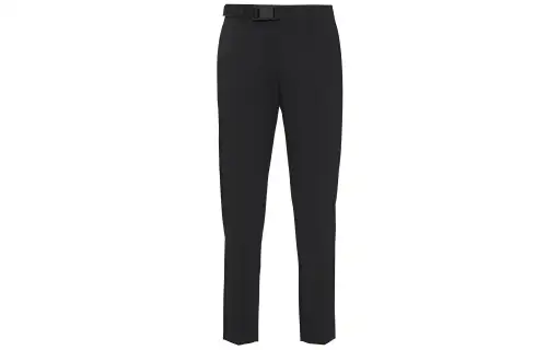 PRADA Casual Pants Men's Black Moderate Straight Fit Pants