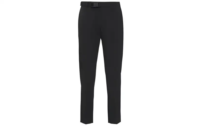 PRADA Casual Pants Men's Black Moderate Straight Fit Pants