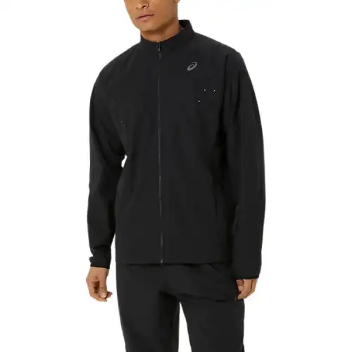ASICS Jackets Men's Black Stand Collar Moderate Other