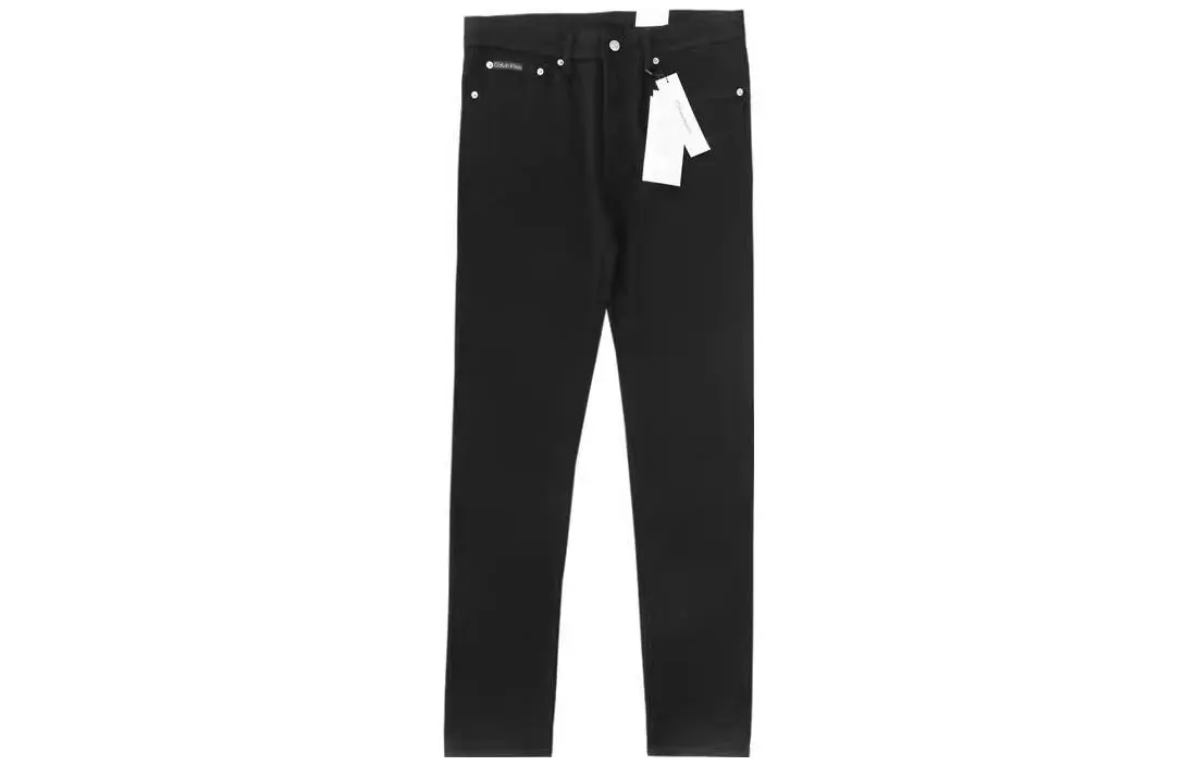 Calvin Klein Jeans Men's Black Moderate Straight Fit Pants
