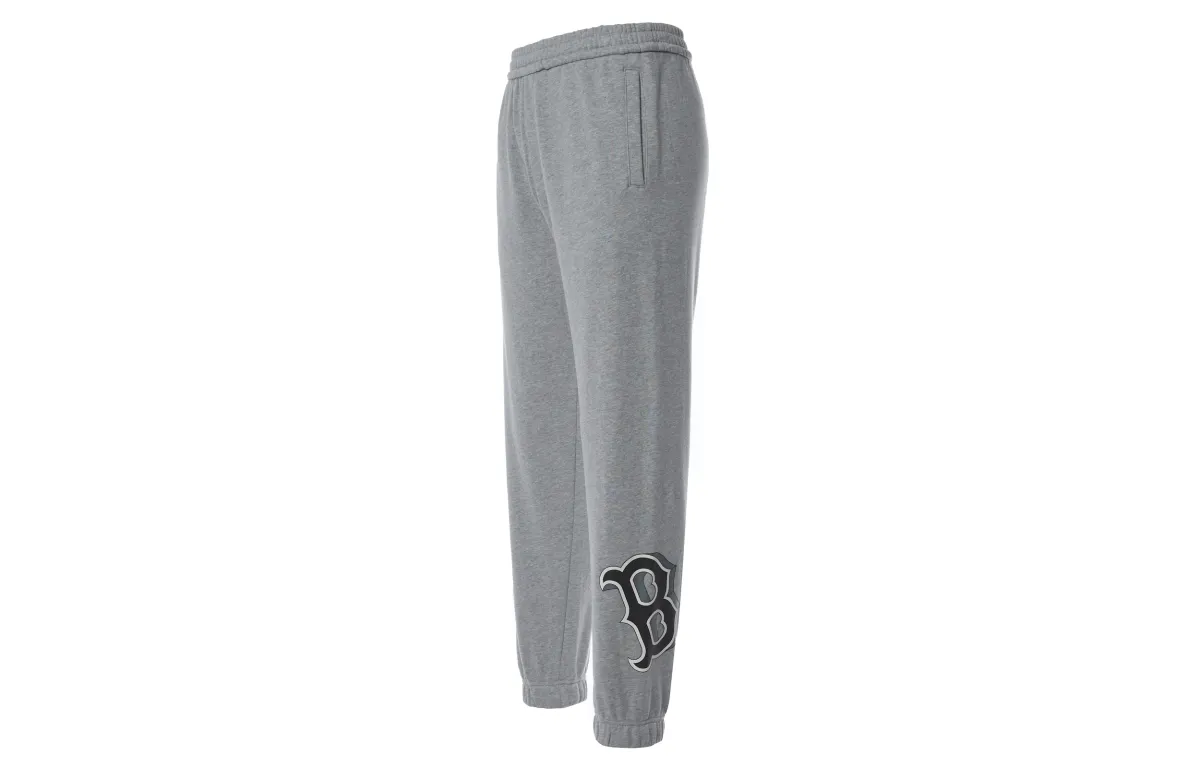 MLB Basic Logo Casual Pants Unisex Gray Moderate Cuffed Pants
