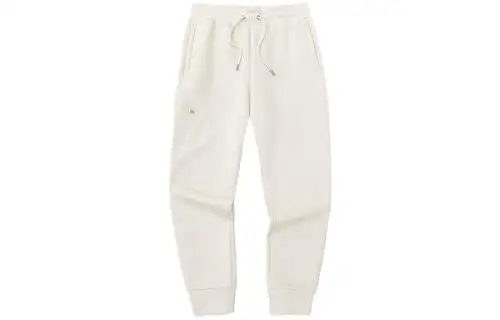 ANTA Knitted Sweatpants Men's Yellow Brown Apricot Moderate Cuffed Pants