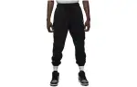 Jordan Knitted Sweatpants Men's Black Moderate Cuffed Pants